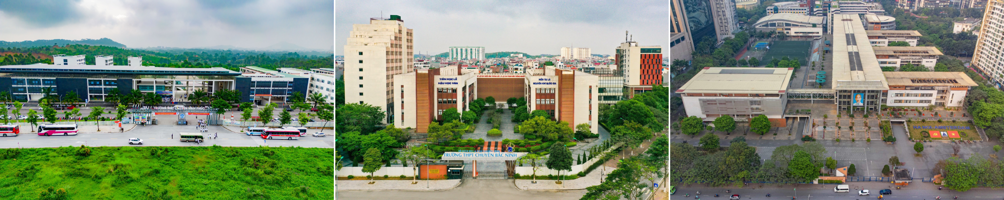 Nhiều tỉnh chi hàng trăm tỷ đồng để xây dựng cơ sở vật chất khang trang, hiện đại cho các trường chuyên. Hình ảnh từ trái sang: Trường Trung học phổ thông chuyên Vĩnh Phúc, Trường Trung học phổ thông chuyên Bắc Ninh, Trường Trung học phổ thông chuyên Hà Nội - Amsterdam. (Nguồn ảnh: từ các nhà trường) Nguồn Allcorrectgames.com, PCW, Cục Phát thanh truyền hình và Thông tin điện tử (1485 x 400 px) (2000 x 400 px).png