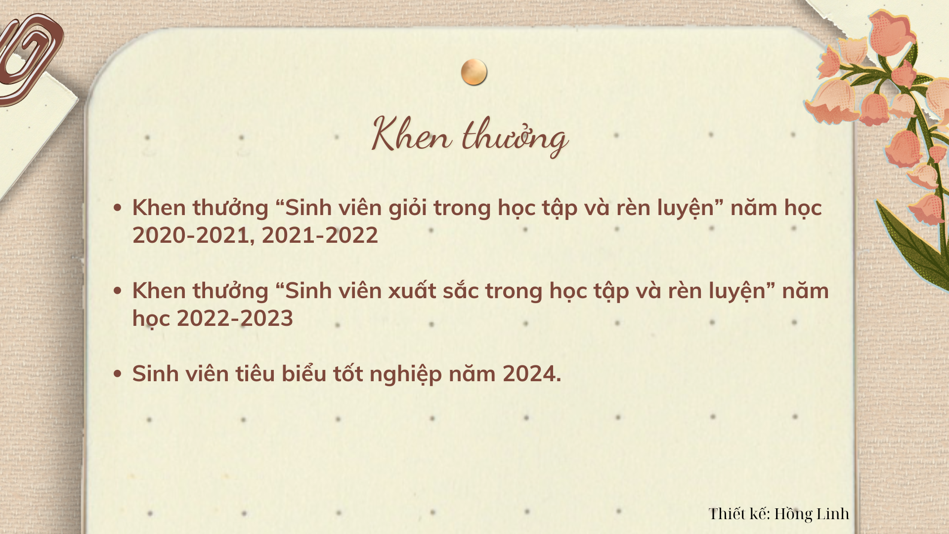 Lê Nguyễn Ngọc Ánh được khen thưởng vì có thành tích giỏi, xuất sắc trong học tập và rèn luyện. Thông tin: NVCC. Thu khoa ngon ngu trung quoc 2.png