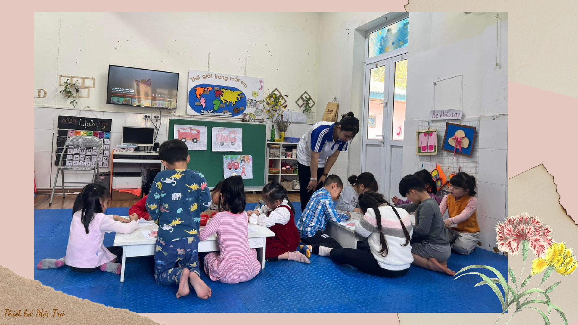 Sinh viên ngành Giáo dục đặc biệt, Trường Đại học Thủ đô Hà Nội trong kỳ thực tập. ảnh sv.png