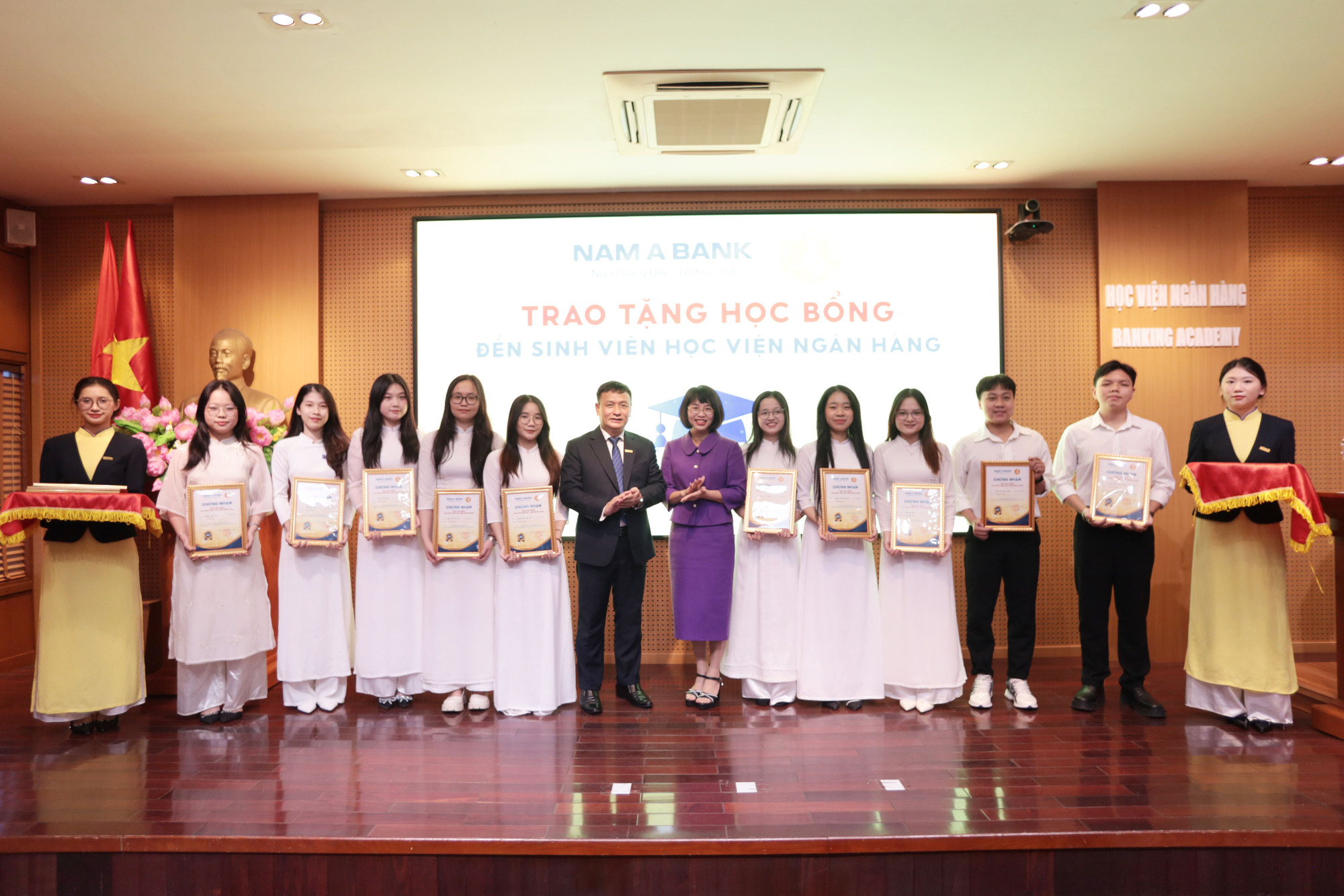 Năm 2025, quỹ học bổng tại Học viện Ngân hàng tăng nhiều so với năm học trước đó. Ảnh: webiste nhà trường ebf5c5ca_IMG_5088.jpg