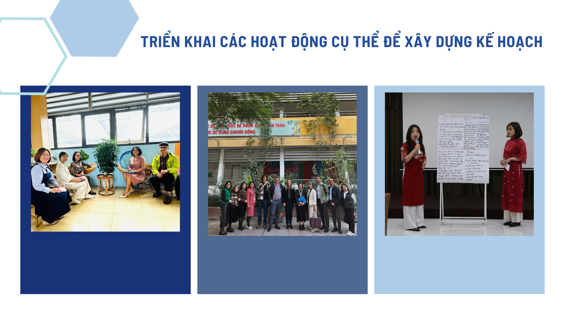 Nhiều hoạt động cụ thể được nhà trường triển khai để tạo đà thí điểm mô hình “trường học không rác thải”. Orange and Blue Minimalist Employee Training Presentation (2).png
