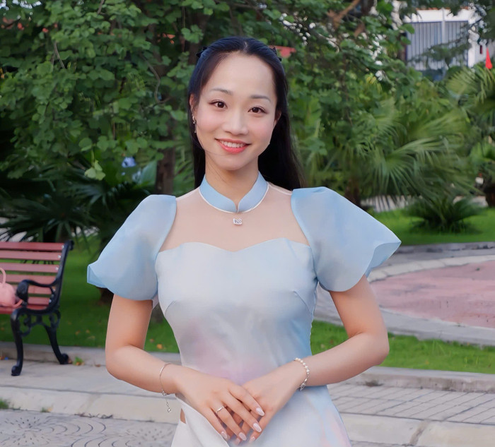 Cô giáo Nguyễn Nguyệt Hà - giáo viên Tiếng Anh Trường Trung học phổ thông Đường An (xã Đường An, thành phố Hải Phòng). Ảnh: NVCC 4388694848805725602.jpg
