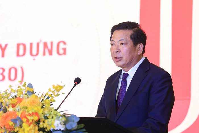 Bộ trưởng Bộ Xây dựng Trần Hồng Minh, Chủ tịch Hội đồng Thi đua - Khen thưởng Bộ Xây dựng phát biểu khai mạc. anh-3-5.jpg