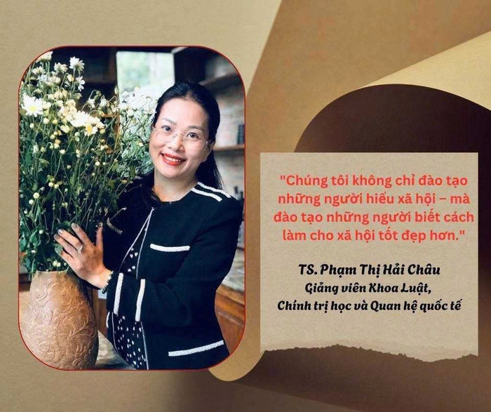 Tiến sĩ Phạm Thị Hải Châu - Giảng viên Khoa Luật, Chính trị học và Quan hệ quốc tế, Trường Đại học Thái Bình. tbu-5.jpg
