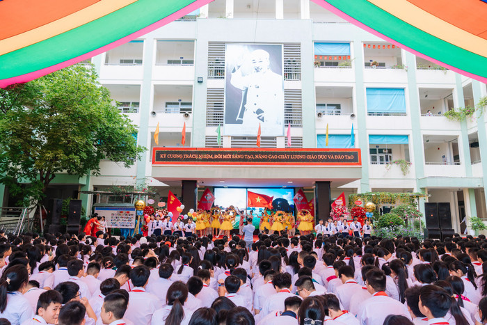 Học sinh Trường Trung học cơ sở Trọng Điểm (Hạ Long, Quảng Ninh). Ảnh minh họa: website nhà trường 500711743-1131815482323108-8297055613858893041-n.jpg