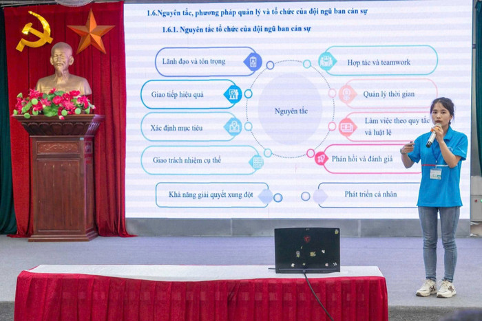 Nhà trường chú trọng đào tạo sinh viên phát triển toàn diện các kỹ năng. Ảnh: NTCC tbu-quan-tri-kd-2.jpg