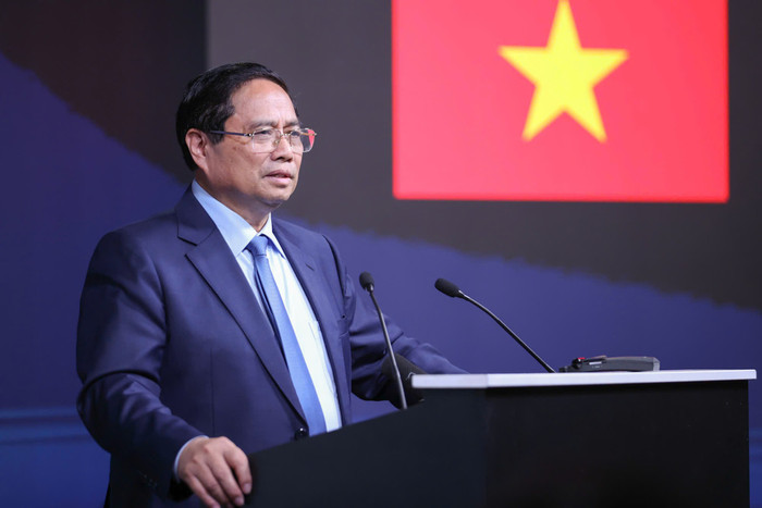 Thủ tướng Phạm Minh Chính phát biểu chia sẻ tại buổi lễ. anh-1.jpg