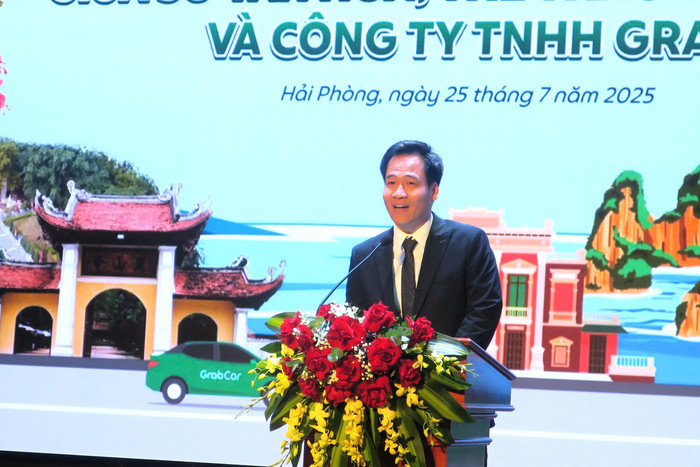 Ông Mã Tuấn Trọng - Giám đốc điều hành Grab Việt Nam phát biểu tại lễ ký kết (Ảnh: MN) grab-3.jpg