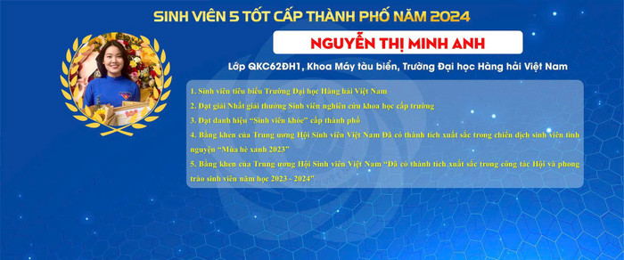 Nữ sinh cũng từng đạt danh hiệu sinh viên 5 tốt cấp thành phố năm 2024. sinh-vien-5-tot-cap-thanh-pho-2024.jpg
