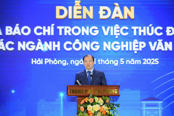 Ông Lê Hải Bình - Thứ trưởng Thường trực Bộ Văn hóa Thể thao và Du lịch phát biểu tại diễn đàn. z6657246702163-ed14750c870e5fa0fe24927ce0451397.jpg