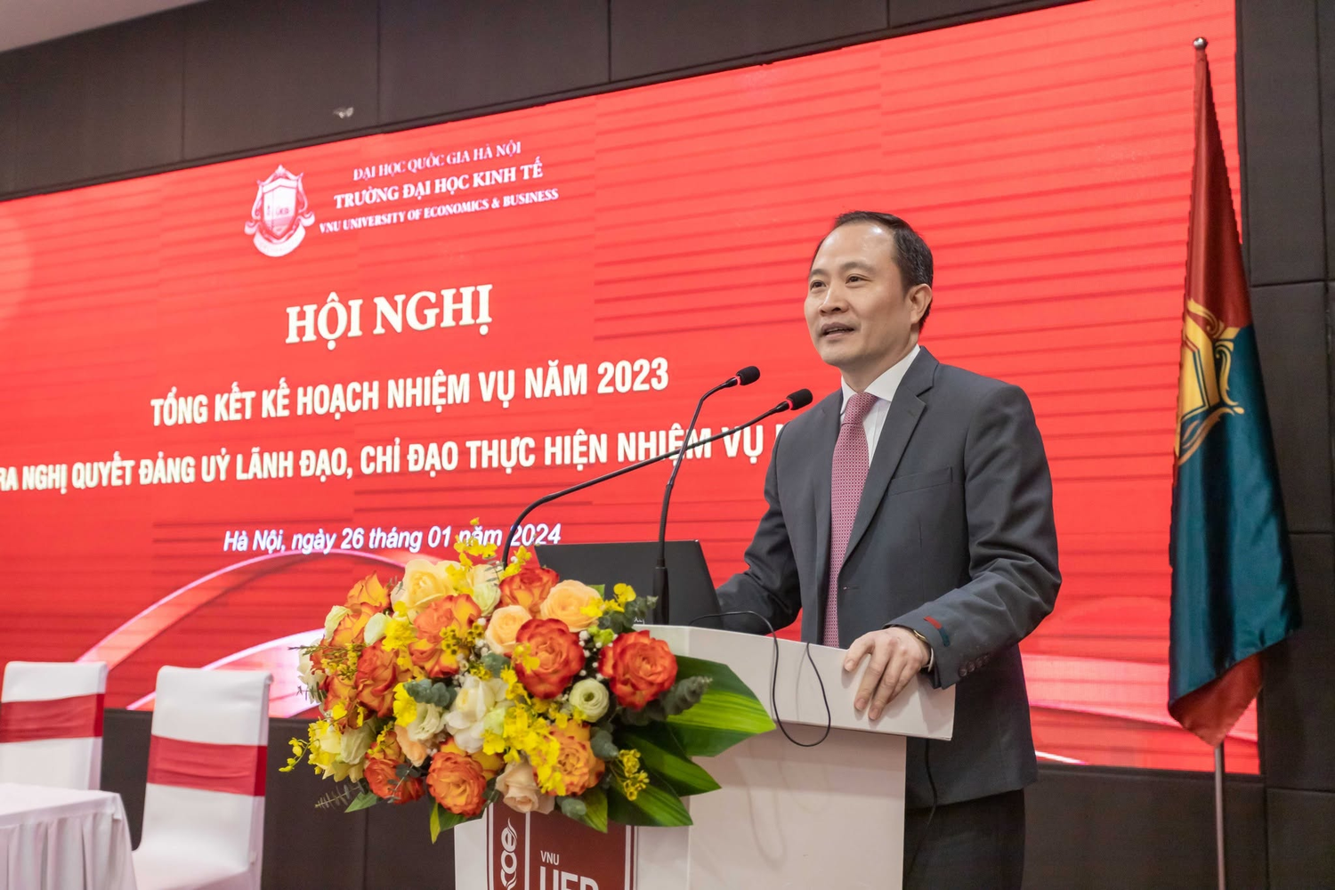 Phó giáo sư, Tiến sĩ Lê Trung Thành - Phó Hiệu trưởng Trường Đại học Kinh tế, Đại học Quốc gia Hà Nội. Ảnh: website nhà trường.