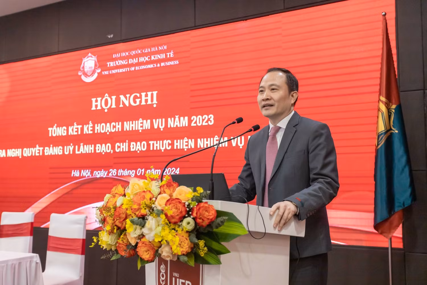 Phó giáo sư, Tiến sĩ Lê Trung Thành - Phó Hiệu trưởng Trường Đại học Kinh tế, Đại học Quốc gia Hà Nội. Ảnh: website nhà trường.