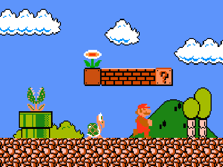 Hình ảnh trong game "kinh điển" Mario do Miyamoto thiết kế. Ảnh Internet. Hình ảnh trong game "kinh điển" Mario do Miyamoto thiết kế. Ảnh Internet.