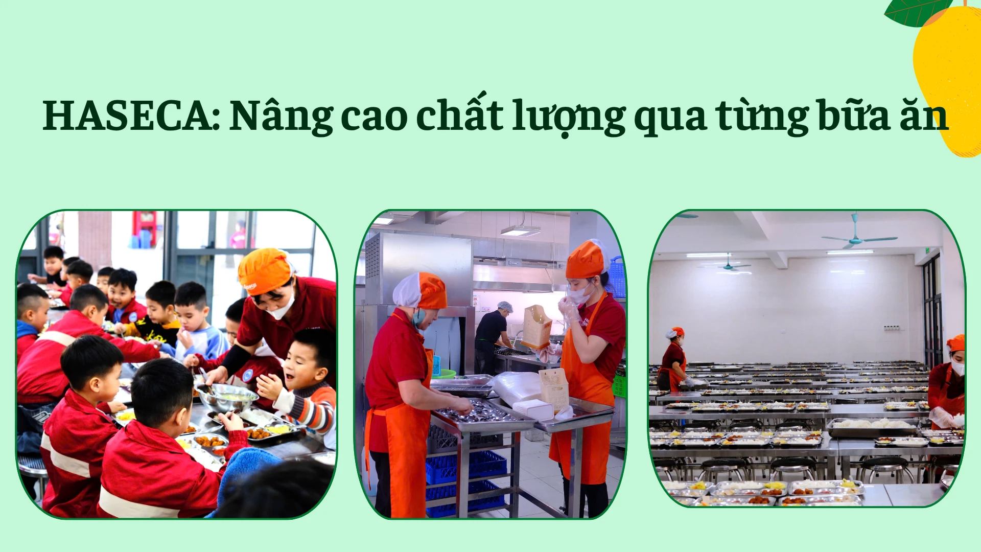 Haseca xây dựng quy trình 4 lớp kiểm soát an toàn thực phẩm cho suất ăn học đường
