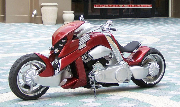 Mẫu xe được coi là ‘khủng long’ trong dòng xe hai bánh với kích thước lớn, thiết kế độc đáo. Mẫu xe được coi là ‘khủng long’ trong dòng xe hai bánh với kích thước lớn, thiết kế độc đáo.