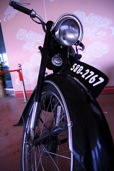 Chiếc xe hiệu Macon có trọng lượng 85kg, 125 phân khối, được ông Thái Văn Quýt mua năm 1968.