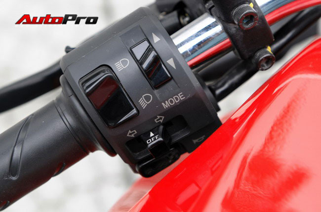 Một số chi tiết đã được nội địa hóa như vỏ ốp bình xăng, các phần nhựa ở vỏ xe, ghi đông tay lái, yên xe hay chắn bùn sau đều đã được nội địa hóa Một số chi tiết đã được nội địa hóa như vỏ ốp bình xăng, các phần nhựa ở vỏ xe, ghi đông tay lái, yên xe hay chắn bùn sau đều đã được nội địa hóa