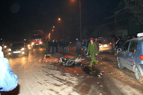 Hiện trường vụ tai nạn thương tâm. Hiện trường vụ tai nạn thương tâm.