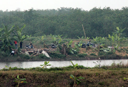 Khu đầm của ông Đoàn Văn Vươn. Khu đầm của ông Đoàn Văn Vươn.