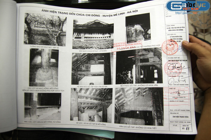 Hiện tạng các chi tiết của chùa trước khi dỡ bỏ, hạ giải được ghi nhận lại tại bản thiết kế trùng tu. Hiện tạng các chi tiết của chùa trước khi dỡ bỏ, hạ giải được ghi nhận lại tại bản thiết kế trùng tu.