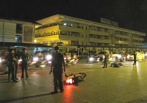 Hiện trường vụ tai nạn.