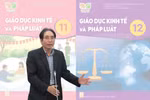 Giáo sư, Tiến sĩ Nguyễn Minh Đoan - đồng chủ biên sách giáo khoa và chuyên đề học tập Giáo dục Kinh tế và Pháp luật lớp 11 và 12 (thuộc bộ sách Kết nối tri thức với cuộc sống). Ảnh: NVCC - Thiết kế: HM