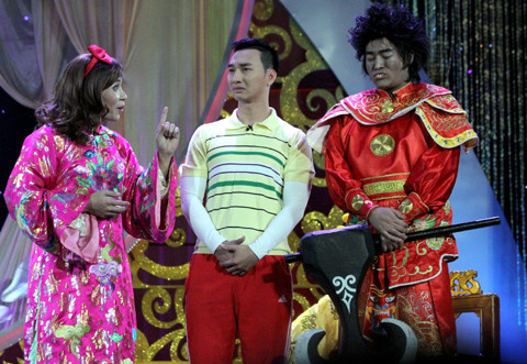 Tạo hình xấu xí của Minh Quân trong vai Thiên Lôi. Tạo hình xấu xí của Minh Quân trong vai Thiên Lôi.