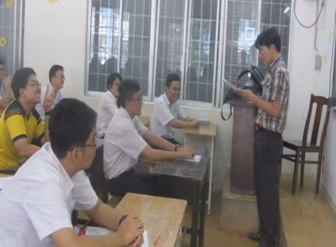 Học sinh Thành phố Hồ Chí Minh trong một kỳ thi trung học phổ thông quốc gia (ảnh: P.L)