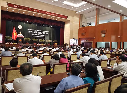 Kỳ họp lần thứ 10, Hội đồng nhân dân Thành phố Hồ Chí Minh khóa IX đã diễn ra (ảnh: P.L)