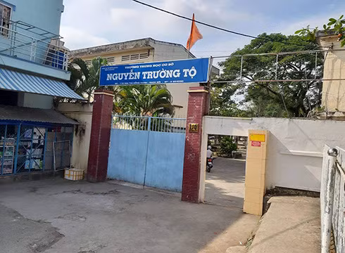 Trường trung học cơ sở Nguyễn Trường Tộ, thành phố Rạch Giá, tỉnh Kiên Giang (ảnh: P.L)