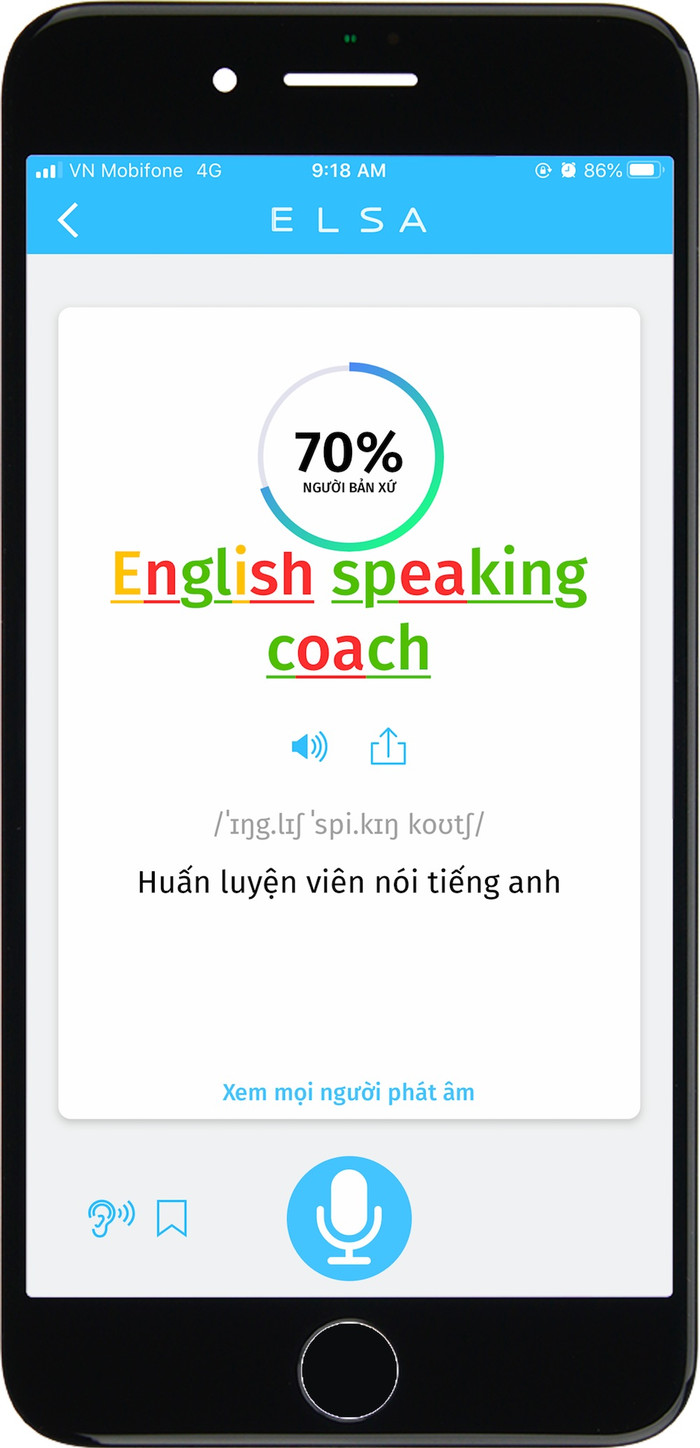 Học tiếng Anh qua ứng dụng ELSA Speak Học tiếng Anh qua ứng dụng ELSA Speak