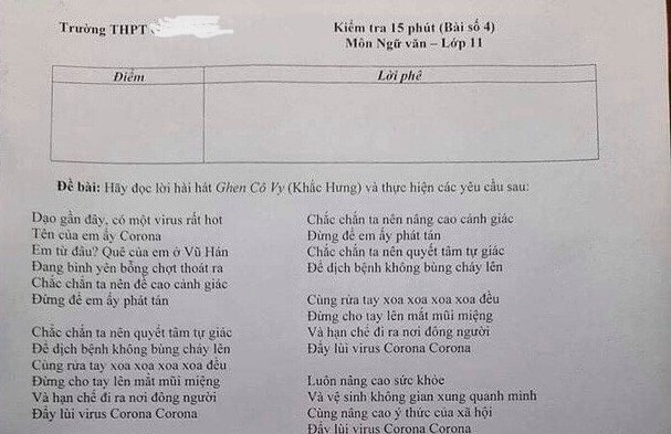 Một đề kiểm tra Ngữ văn nhiều sạn Một đề kiểm tra Ngữ văn nhiều sạn