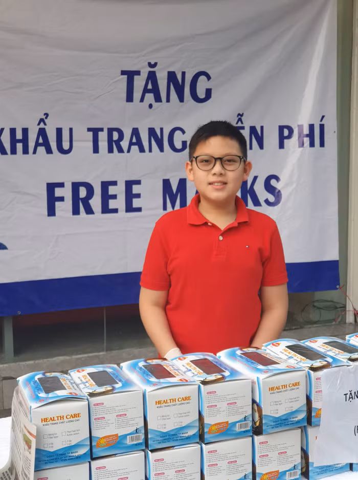 Cậu bé Andy khiêm tốn nói rằng: Việc làm của mình vẫn còn bé nhỏ (Ảnh:NVCC)