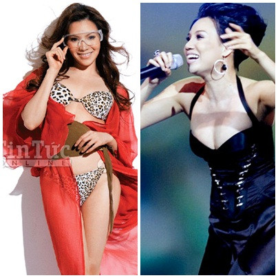 Hồ Quỳnh Hương cũng nằm trong những ngôi sao có vòng 1 thay đổi thất thường