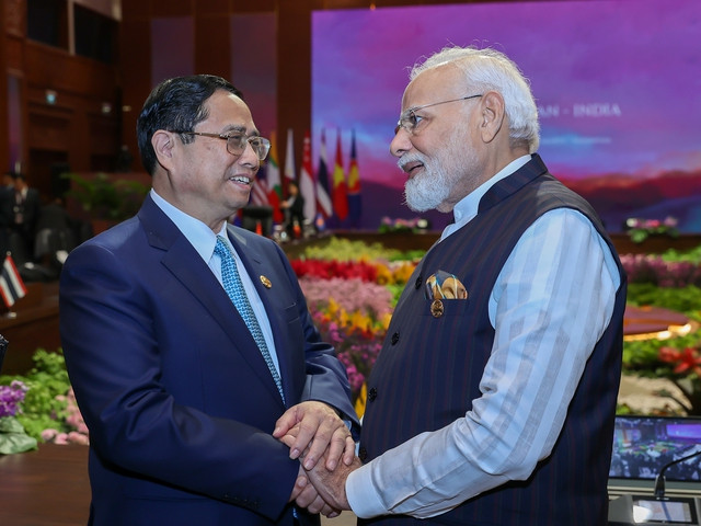 Thủ tướng Phạm Minh Chính và Thủ tướng Narendra Modi tái khẳng định mối quan hệ đối tác truyền thống, bạn bè gần gũi và thân thiết giữa hai nước và cùng chia sẻ lợi ích chiến lược tương đồng. Ảnh: VGP/Nhật Bắc Thủ tướng Phạm Minh Chính và Thủ tướng Narendra Modi tái khẳng định mối quan hệ đối tác truyền thống, bạn bè gần gũi và thân thiết giữa hai nước và cùng chia sẻ lợi ích chiến lược tương đồng. Ảnh: VGP/Nhật Bắc
