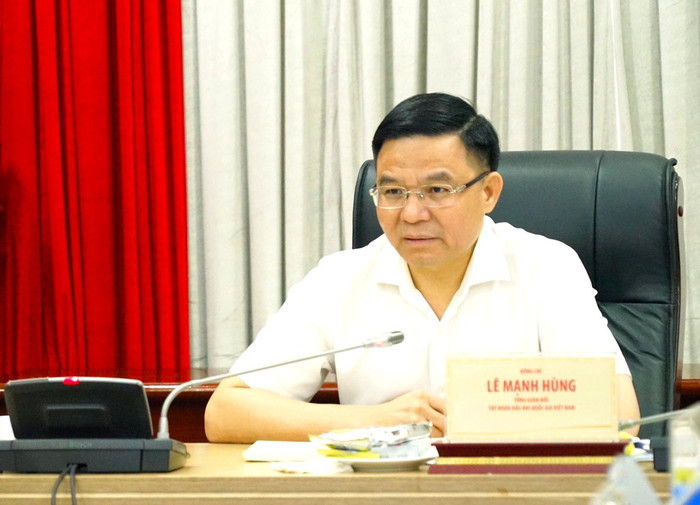 Tổng Giám đốc Petrovietnam Lê Mạnh Hùng chủ trì buổi làm việc Tổng Giám đốc Petrovietnam Lê Mạnh Hùng chủ trì buổi làm việc