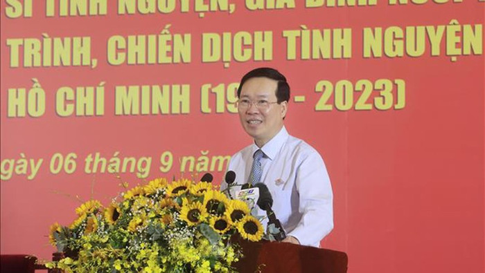 Chủ tịch nước Võ Văn Thưởng phát biểu tại chương trình. (Ảnh: TTXVN) Chủ tịch nước Võ Văn Thưởng phát biểu tại chương trình. (Ảnh: TTXVN)