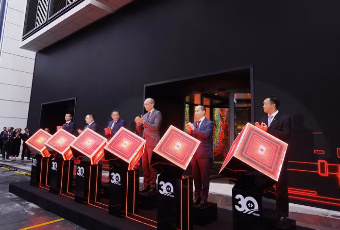 Lễ khai trương trụ sở mới của Techcombank ở Hà Nội.