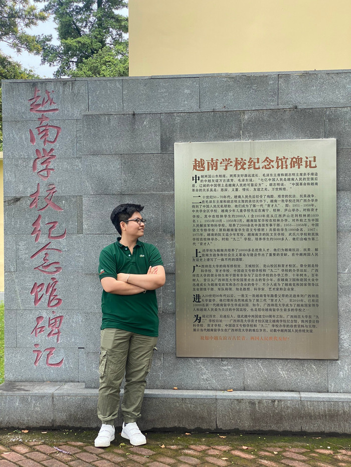 Trần Gia Tuệ giành học bổng tại Đại học Sư phạm Quảng Tây.