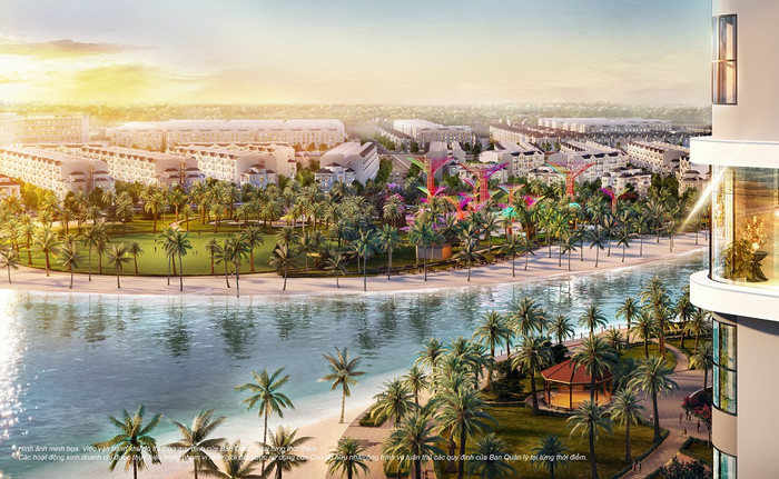 Ngay dưới toà nhà là “bức tranh” tiện ích resort nhiệt đới đầy cảm hứng