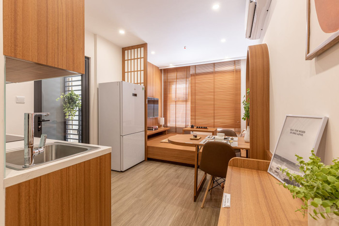 Căn 1 ngủ của SA5 – The Sakura theo phong cách Nhật Bản được bố trí tối ưu mở ra không gian sinh hoạt thoải mái được nhiều khách hàng đánh giá cao. Căn 1 ngủ của SA5 – The Sakura theo phong cách Nhật Bản được bố trí tối ưu mở ra không gian sinh hoạt thoải mái được nhiều khách hàng đánh giá cao.