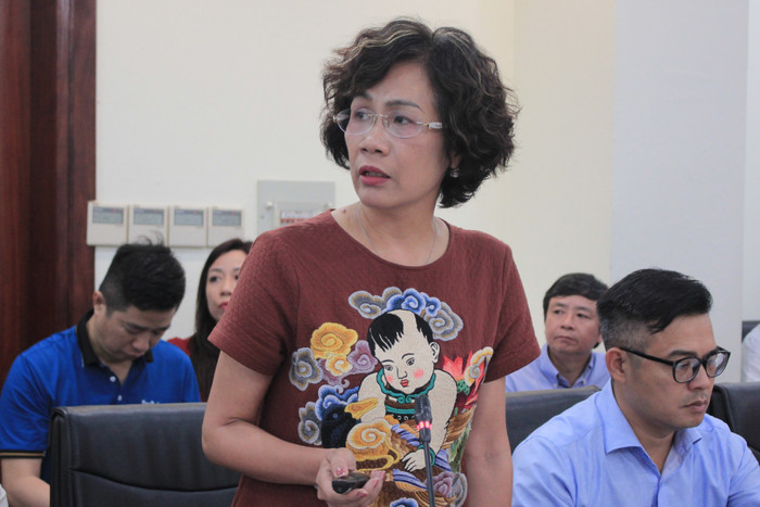 Phó Giáo sư, Tiến sĩ Nguyễn Thị Thu Phương, Viện trưởng Viện Văn hóa Nghệ thuật Quốc gia, Bộ Văn hóa, Thể thao và Du lịch. Ảnh: Châu Anh GDVN_Hoi thao khoa hoc (Hoi dong Ly luan Trung uong) 4.JPG