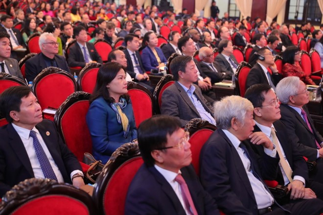 Tổng Bí thư Nguyễn Phú Trọng phát biểu chỉ đạo Đại hội XIII Công đoàn Việt Nam. (Ảnh: TTXVN)