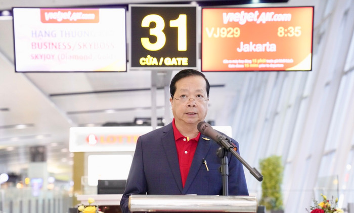 Thành viên Hội đồng quản trị Vietjet Chu Việt Cường phát biểu tại sự kiện. Thành viên Hội đồng quản trị Vietjet Chu Việt Cường phát biểu tại sự kiện.