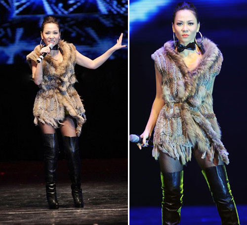 Hình ảnh rất digan của Thu Minh trên sân khấu Hình ảnh rất digan của Thu Minh trên sân khấu