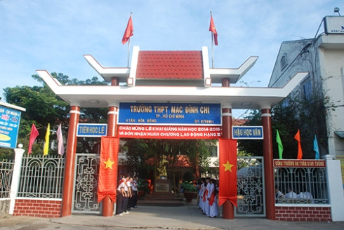 Trường trung học phổ thông Mạc Đĩnh Chi, quận 6, TP.Hồ Chí Minh (ảnh: webite trường) Trường trung học phổ thông Mạc Đĩnh Chi, quận 6, TP.Hồ Chí Minh (ảnh: webite trường)