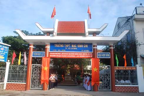 Trường trung học phổ thông Mạc Đĩnh Chi, quận 6, TP.Hồ Chí Minh (ảnh: webite trường) Trường trung học phổ thông Mạc Đĩnh Chi, quận 6, TP.Hồ Chí Minh (ảnh: webite trường)