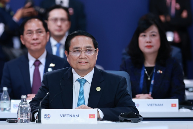 Thủ tướng đề xuất ba đột phá và ba tăng cường cho quan hệ ASEAN-Australia thời gian tới. Ảnh: VGP/Nhật Bắc Thủ tướng đề xuất ba đột phá và ba tăng cường cho quan hệ ASEAN-Australia thời gian tới. Ảnh: VGP/Nhật Bắc