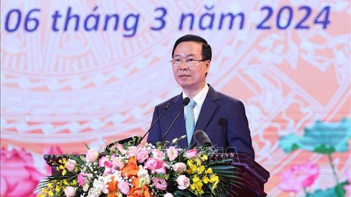 Chủ tịch nước Võ Văn Thưởng phát biểu tại buổi lễ. Ảnh: TTXVN Chủ tịch nước Võ Văn Thưởng phát biểu tại buổi lễ. Ảnh: TTXVN