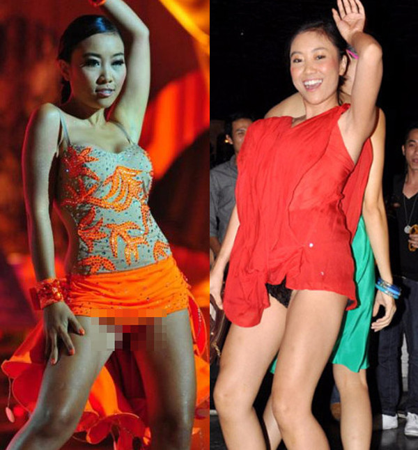 Đoan Trang là một điển hình của việc lộ quần, áo chíp. Đoan Trang là một điển hình của việc lộ quần, áo chíp.